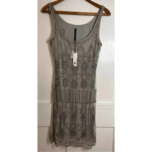Bnwt W118 Grey Beaded Dress by Walter Baker Size Small - Picture 1 of 9